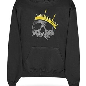 Crowned Skull Black Hoodie